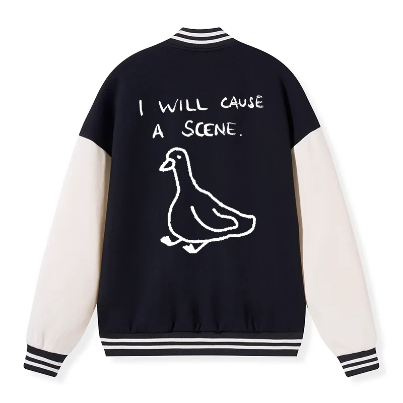 Tokyo-Tiger Stupid Goose Funny Japan Retro Embroidery Varsity Jacket