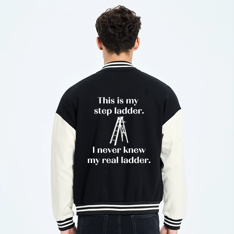 Tokyo-Tiger A Real Ladder Funny Embroidery Varsity Jacket