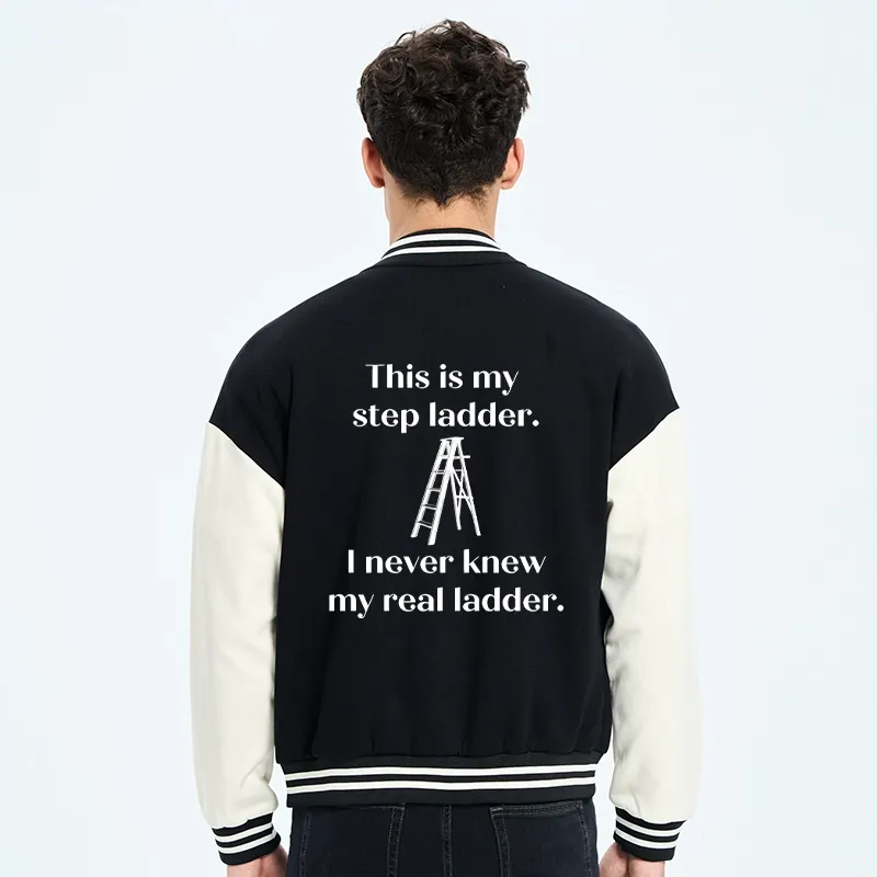 Tokyo-Tiger A Real Ladder Funny Embroidery Varsity Jacket