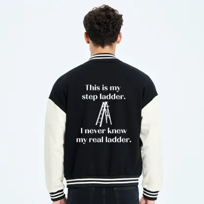 Tokyo-Tiger A Real Ladder Funny Embroidery Varsity Jacket