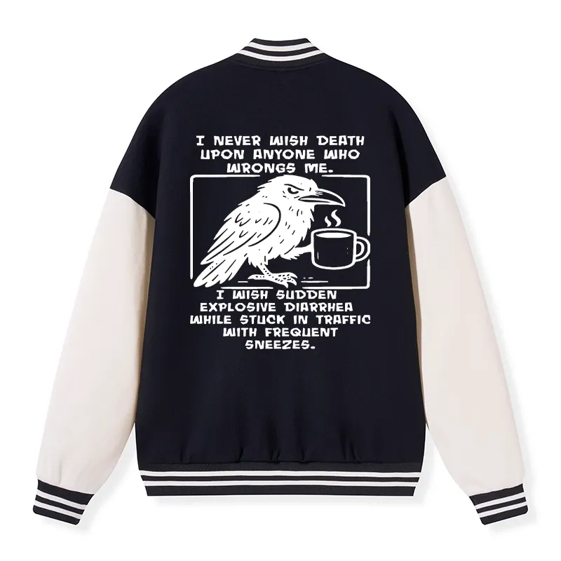 Tokyo-Tiger Curse Of The Raven Embroidery Varsity Jacket