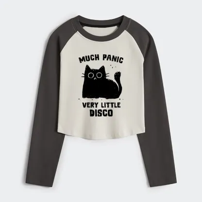 Tokyo-Tiger More Disco Funny Women's Crop Raglan T-Shirt