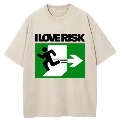 Tokyo-Tiger I Love Risk Washed T-Shirt