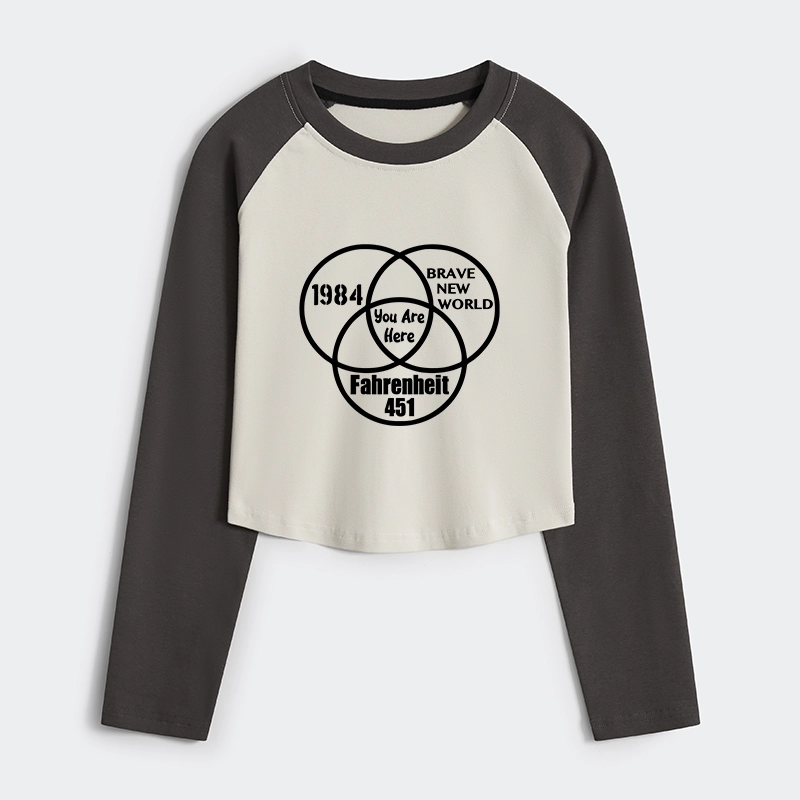 Tokyo-Tiger Multidimensional Thinking And Rebellion Women's Crop Raglan T-Shirt