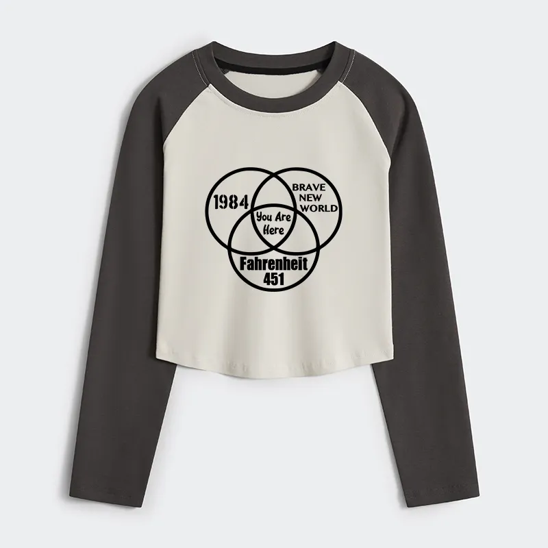 Tokyo-Tiger Multidimensional Thinking And Rebellion Women's Crop Raglan T-Shirt