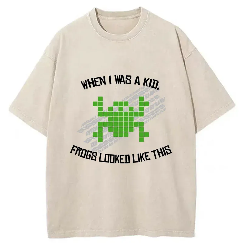 Tokyo-Tiger Frog Compressed Into 2D Washed T-Shirt