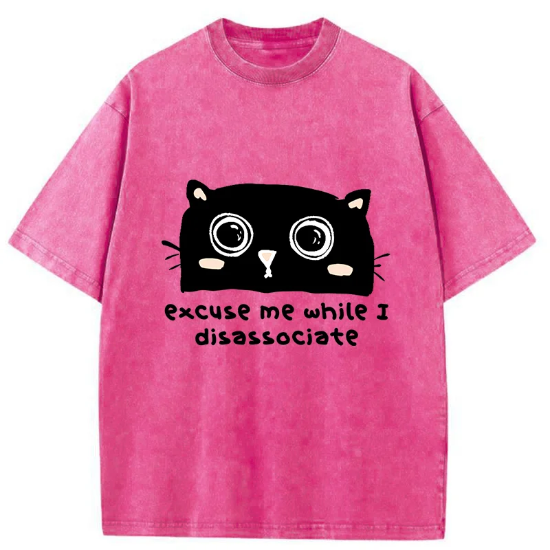 Tokyo-Tiger Dissociate Funny Cat Washed T-Shirt