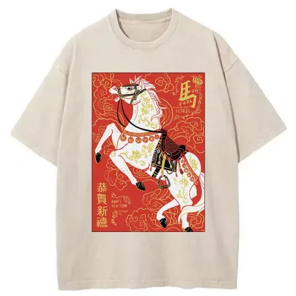 Tokyo-Tiger 2026 Year Of The Horse Washed T-Shirt