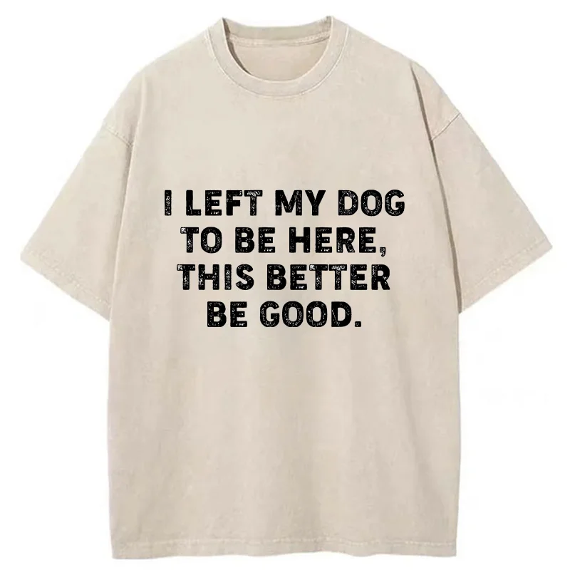 Tokyo-Tiger Funny Dog Owner Quote Washed T-Shirt