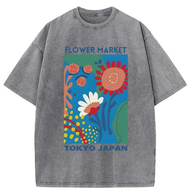 Tokyo-Tiger Tokyo Flower Market Washed T-Shirt