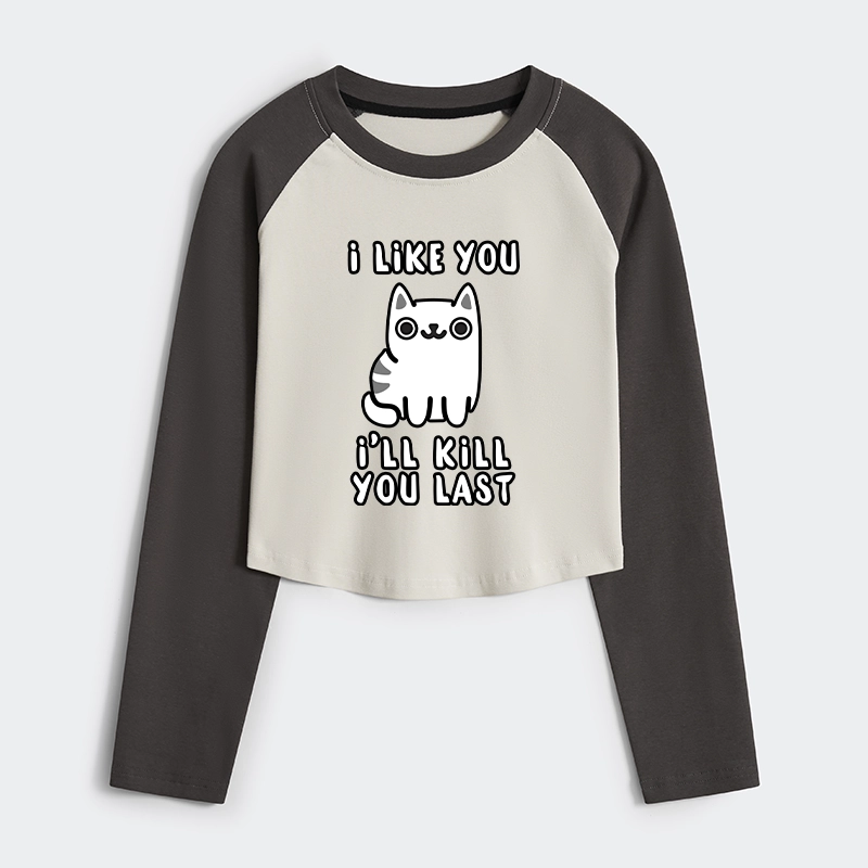 Tokyo-Tiger Cats And Humans Have A Love-hate Relationship Women's Crop Raglan T-Shirt