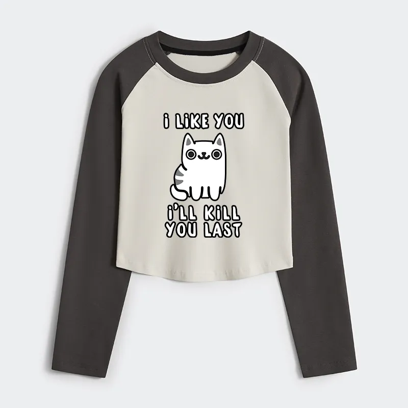 Tokyo-Tiger Cats And Humans Have A Love-hate Relationship Women's Crop Raglan T-Shirt