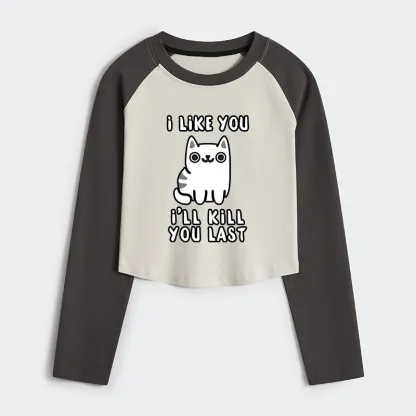 Tokyo-Tiger Cats And Humans Have A Love-hate Relationship Women's Crop Raglan T-Shirt