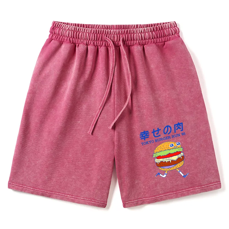 Tokyo-Tiger Tokyo Burger Run Japanese Washed Shorts