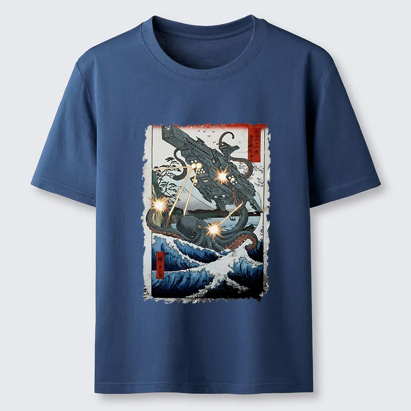 Tokyo-Tiger Octopus VS Spaceship Classic T-Shirt