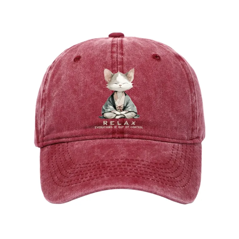 Tokyo-Tiger Zen Cat Relaxation，Everything's Out Of Control Washed Cap