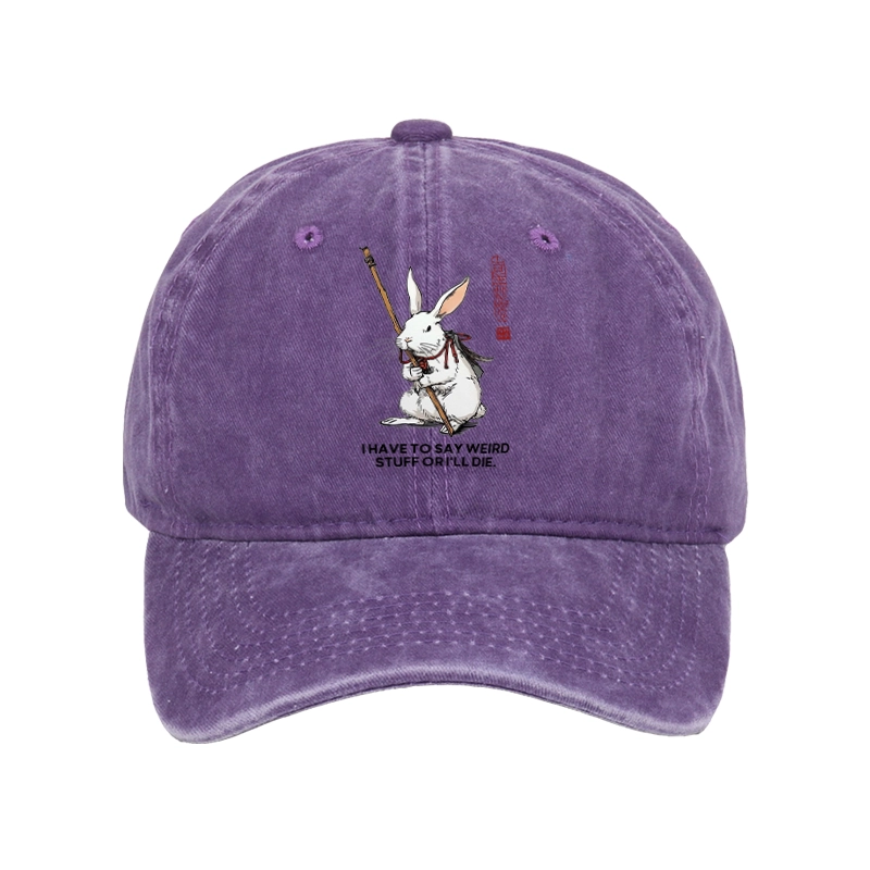 Tokyo-Tiger Rabbit Gotta Say Weird Stuff Or Die Washed Cap