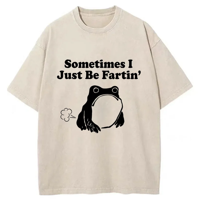 Tokyo-Tiger Farting Frog Washed T-Shirt