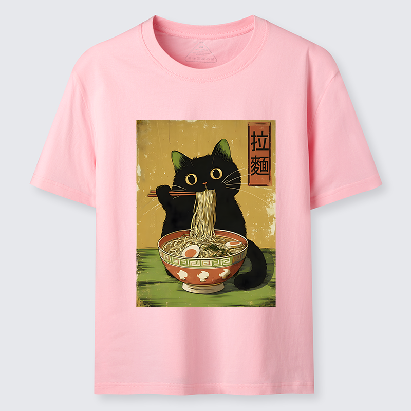 Tokyo-Tiger Vintage Japanese Cat Eating Ramen Classic T-Shirt