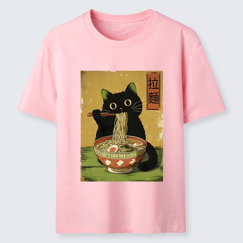 Tokyo-Tiger Vintage Japanese Cat Eating Ramen Classic T-Shirt