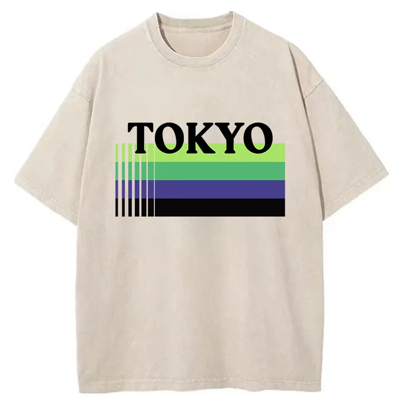Tokyo-Tiger Retro Tokyo Washed T-Shirt