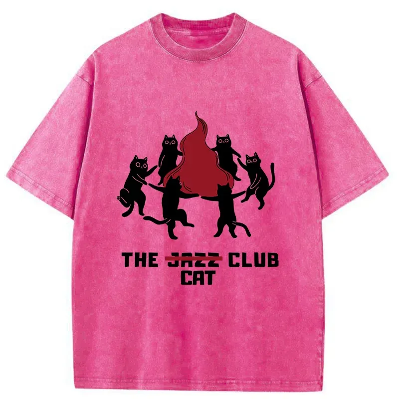 Tokyo-Tiger Cat Party Washed T-Shirt