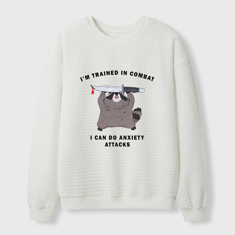 Tokyo-Tiger Coping With Anxiety Waffle Sweatshirt