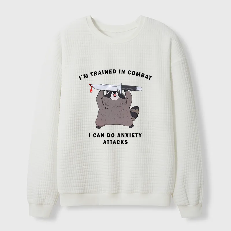 Tokyo-Tiger Coping With Anxiety Waffle Sweatshirt