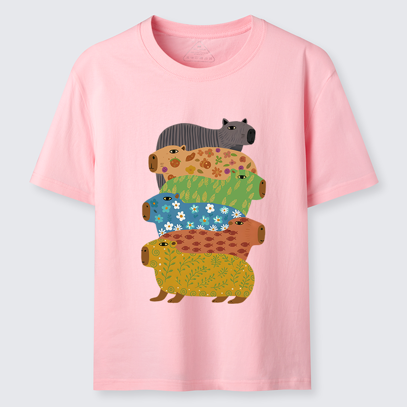 Tokyo-Tiger Colorful Capybaras Classic T-Shirt