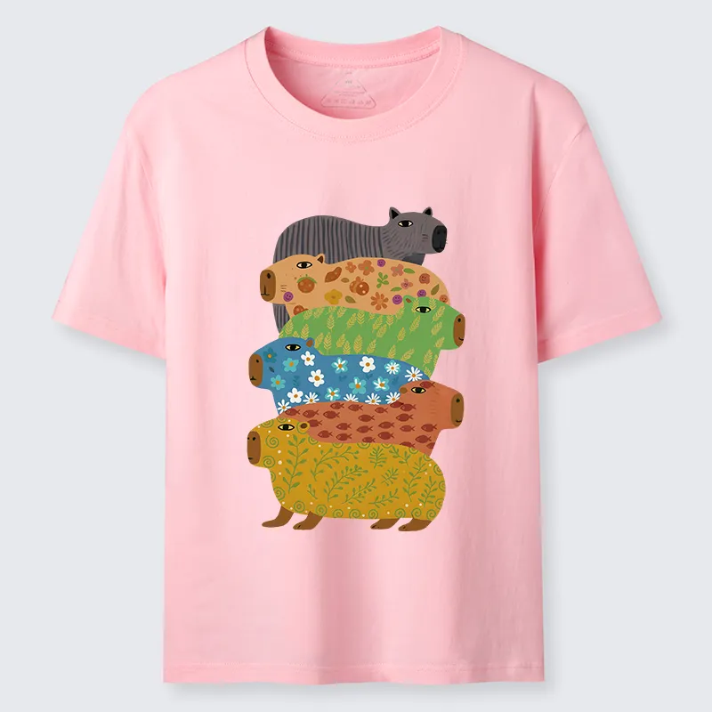 Tokyo-Tiger Colorful Capybaras Classic T-Shirt