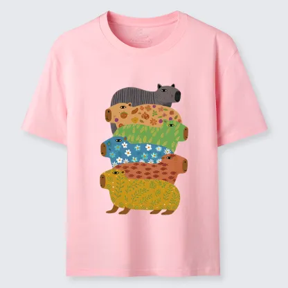 Tokyo-Tiger Colorful Capybaras Classic T-Shirt