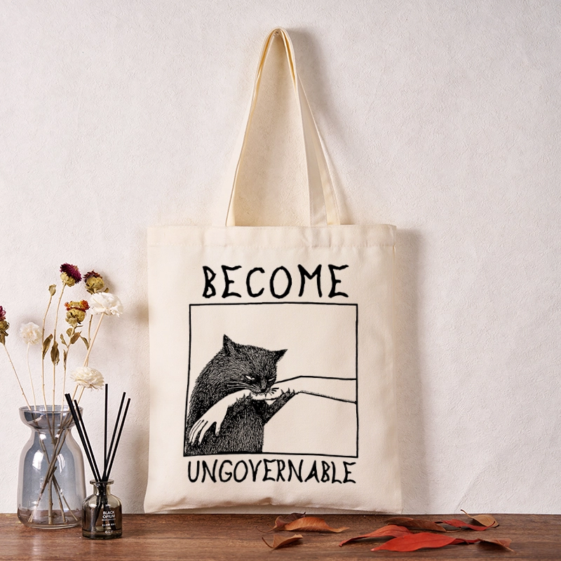 Tokyo-Tiger Cat Biting Arm Tote Bag