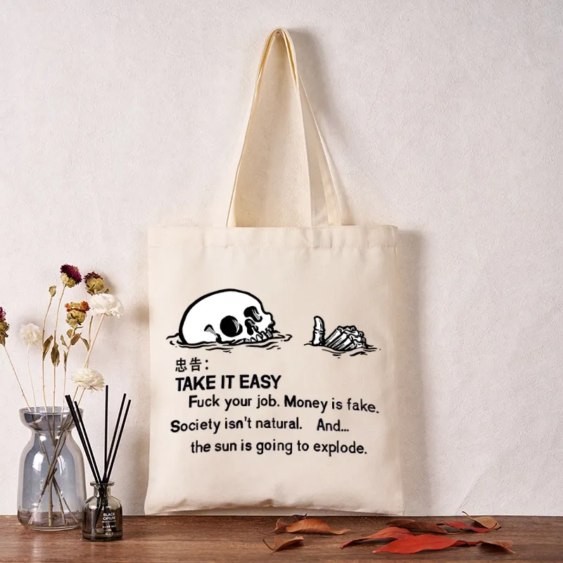 Tokyo-Tiger Skeleton Ridicule Tote Bag