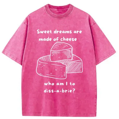 Tokyo-Tiger Cheese Music Funny Washed T-Shirt