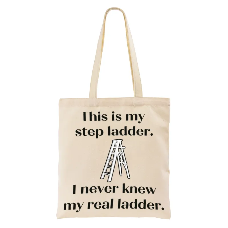 Tokyo-Tiger A Real Ladder Funny Tote Bag