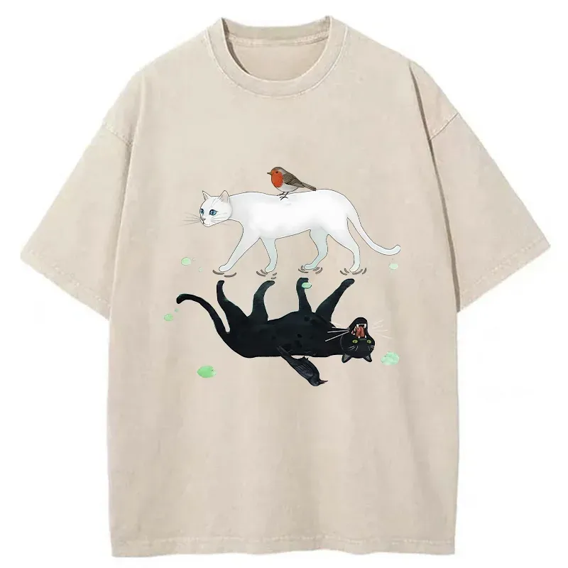 Tokyo-Tiger Opposite Underwater World Washed T-Shirt