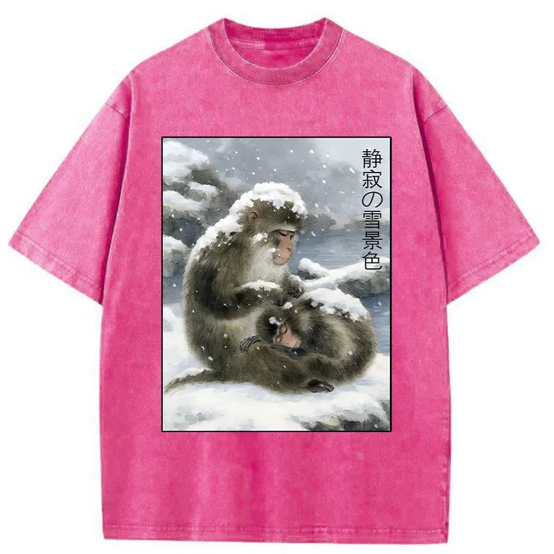 Tokyo-Tiger Silent Snowscape Washed T-Shirt