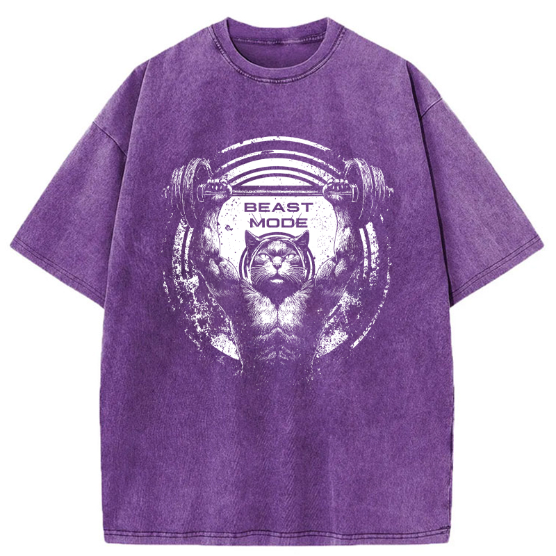 Tokyo-Tiger Beast Mode Work Out Washed T-Shirt