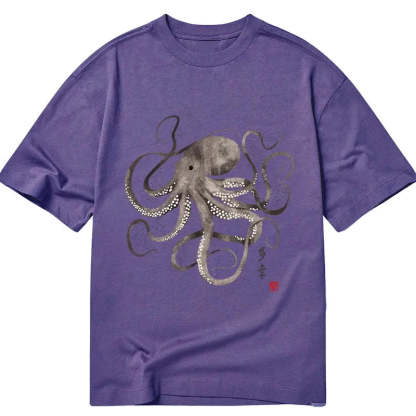 Tokyo-Tiger Octopus Japanese Calligraphy Classic T-Shirt