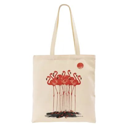 Tokyo-Tiger Flamingos at Dusk Tote Bag