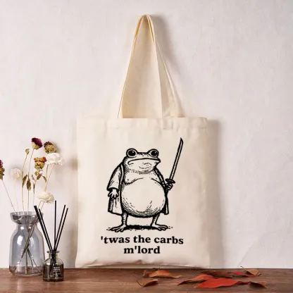 Tokyo-Tiger Funny Fat Samurai Frog Tote Bag