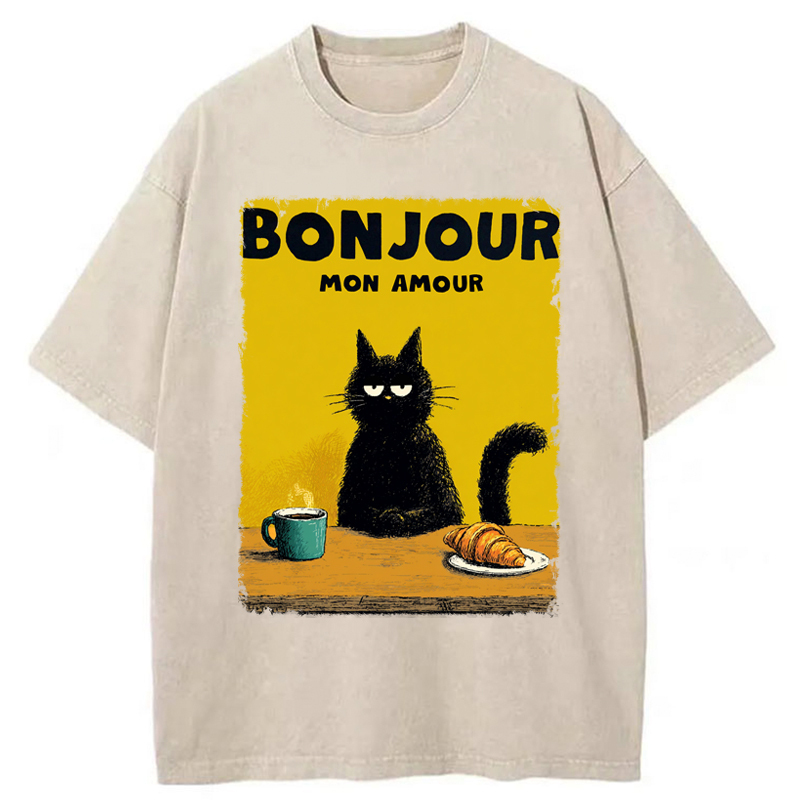 Tokyo-Tiger Bonjour Mon Amour Washed T-Shirt