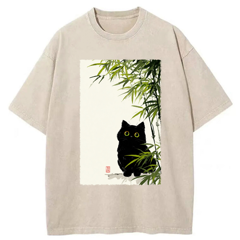 Tokyo-Tiger Quiet Observer Washed T-Shirt
