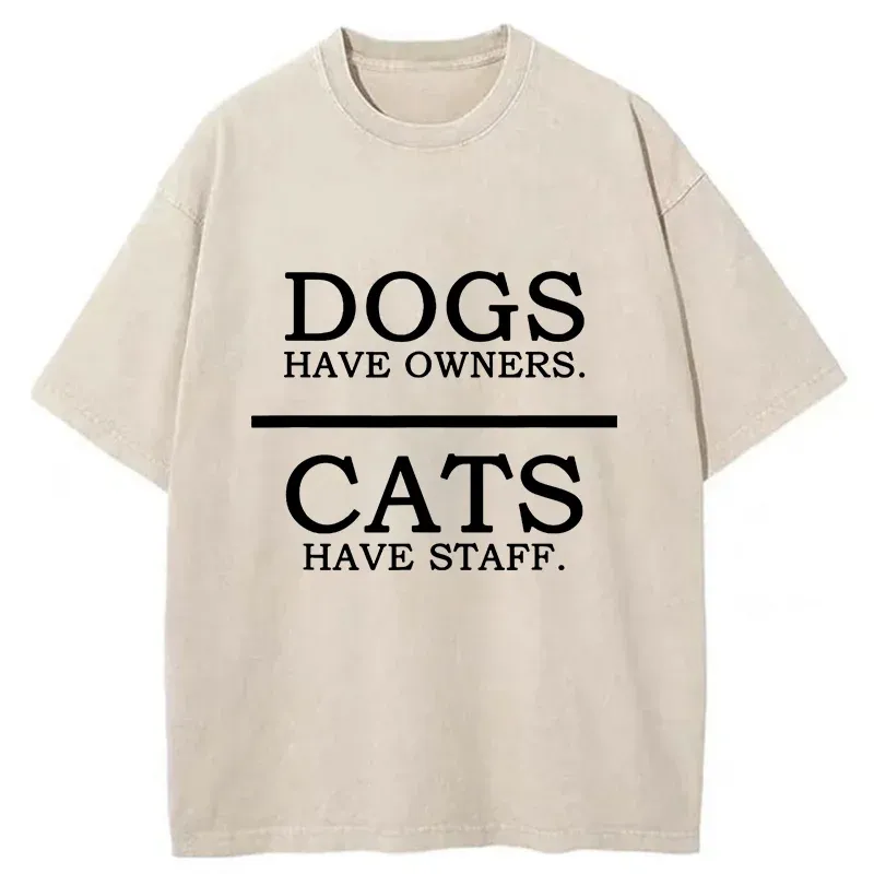 Tokyo-Tiger Rules For Cats And Dogs Washed T-Shirt