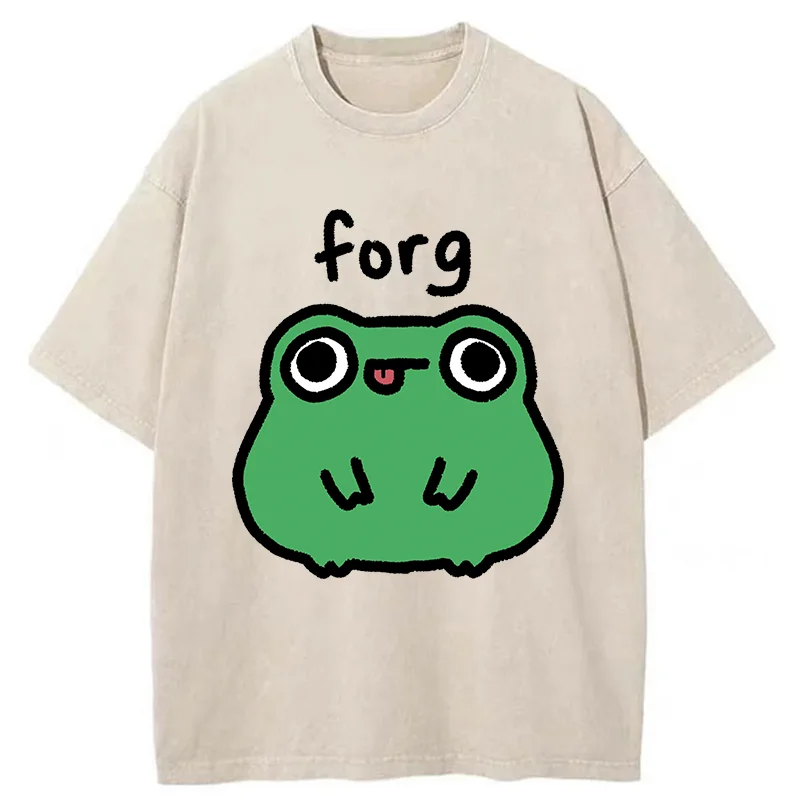 Tokyo-Tiger Stupid Frog Meme Washed T-Shirt