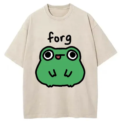 Tokyo-Tiger Stupid Frog Meme Washed T-Shirt