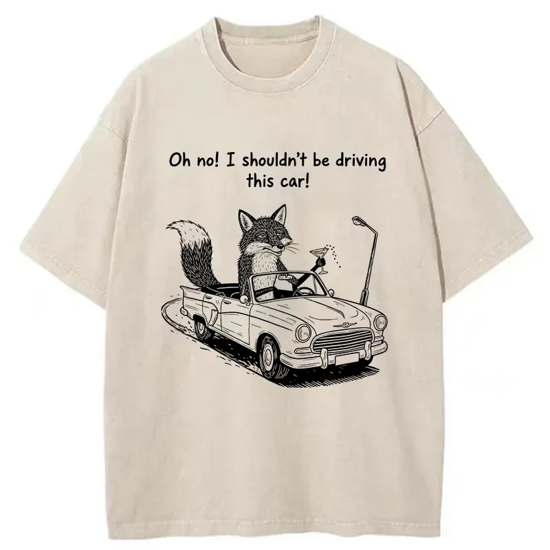 Tokyo-Tiger Elegant Fox Washed T-Shirt