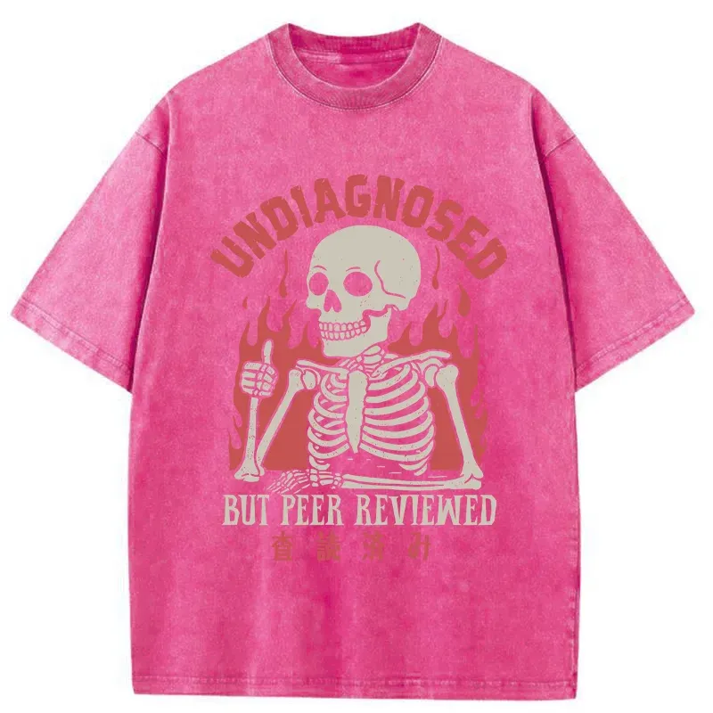 Tokyo-Tiger Skeleton Undiagnosed But Peer Reviewed Washed T-Shirt