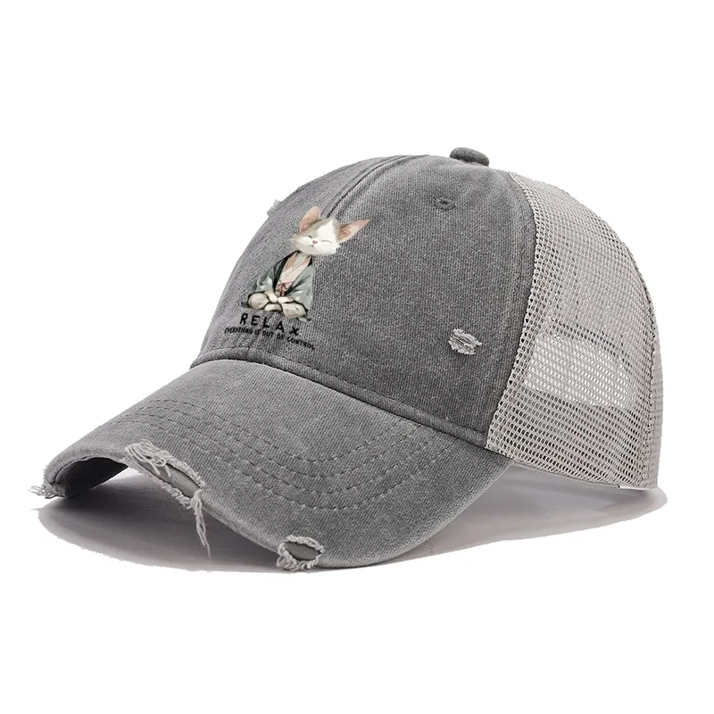 Tokyo-Tiger Zen Cat Relaxation，Everything's Out Of Control Trucker Cap