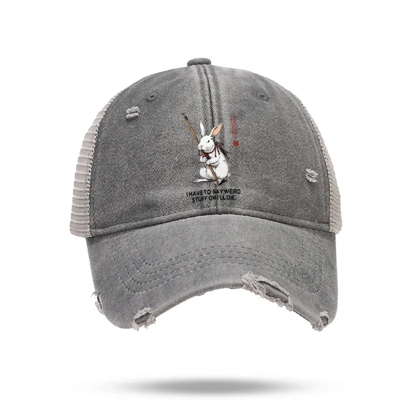 Tokyo-Tiger Rabbit Gotta Say Weird Stuff Or Die Trucker Cap